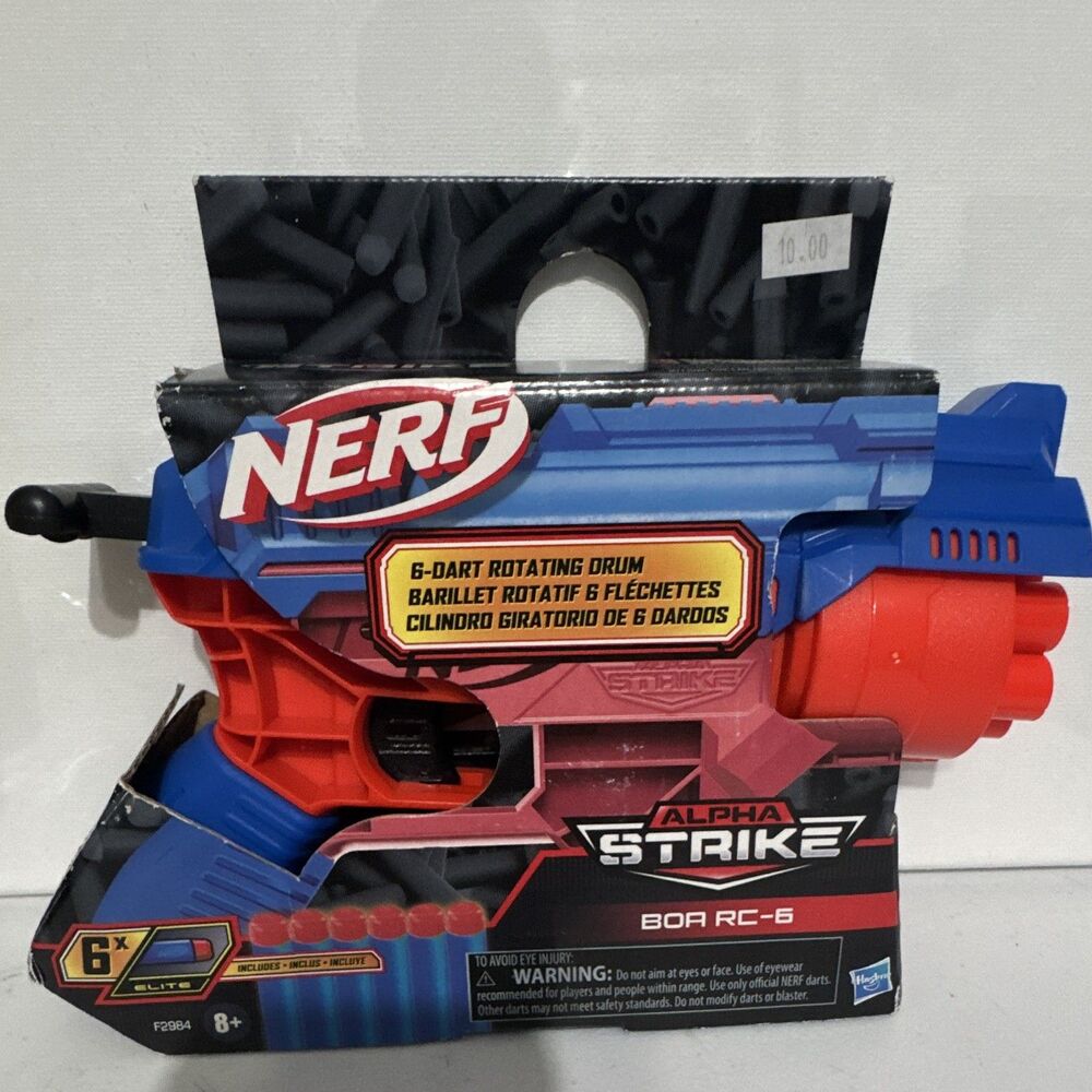 NERF Alpha Strike Boa RC-6 Dart Blaster 6-Dart Rotating Drum F2984